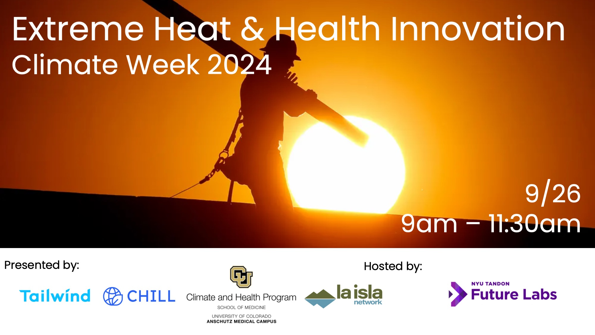 Extreme Heat & Health Innovation (Tailwind Climate Week NYC Event)